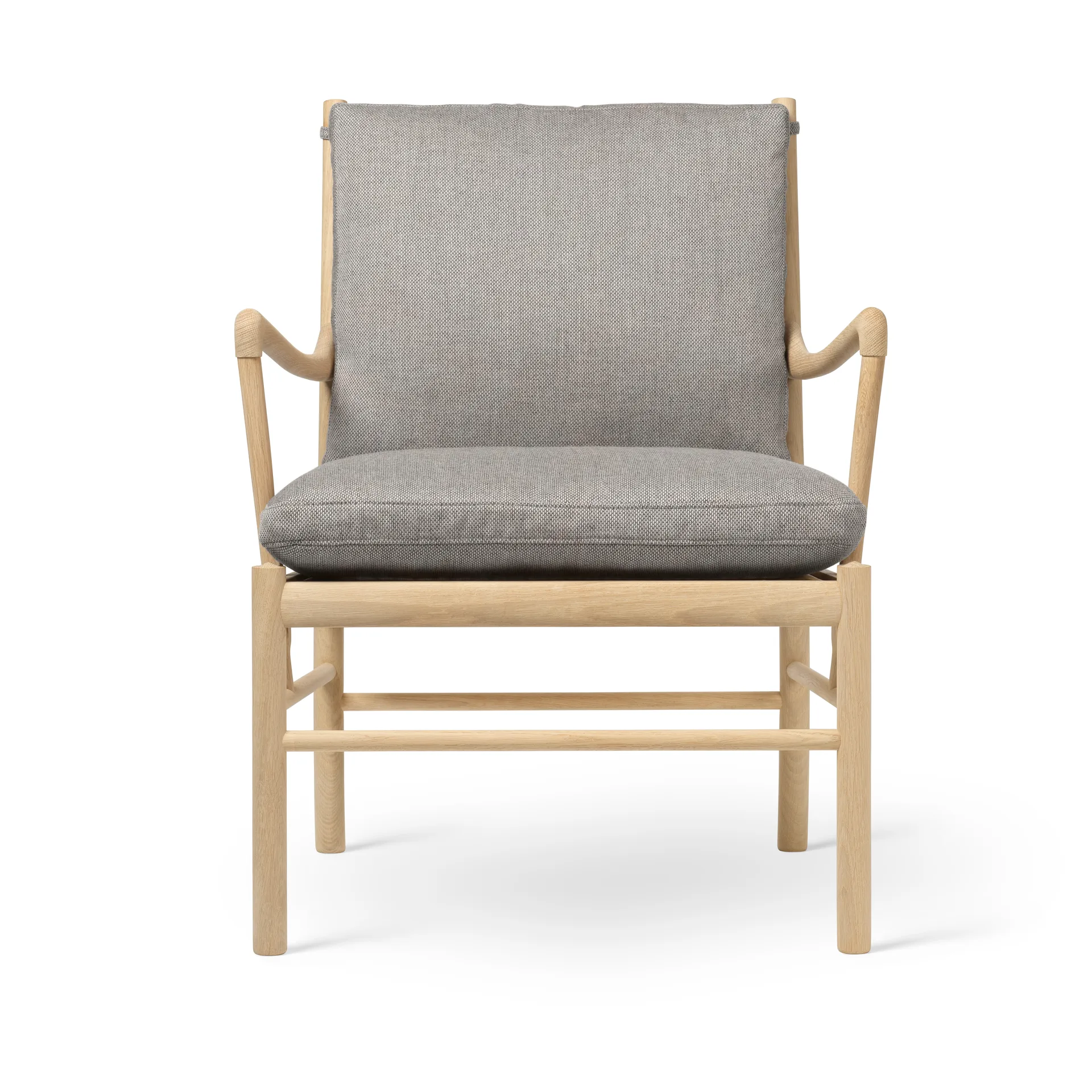 OW149 Colonial chair fåtölj, Re-wool 0128-såpad ek Carl Hansen & Søn