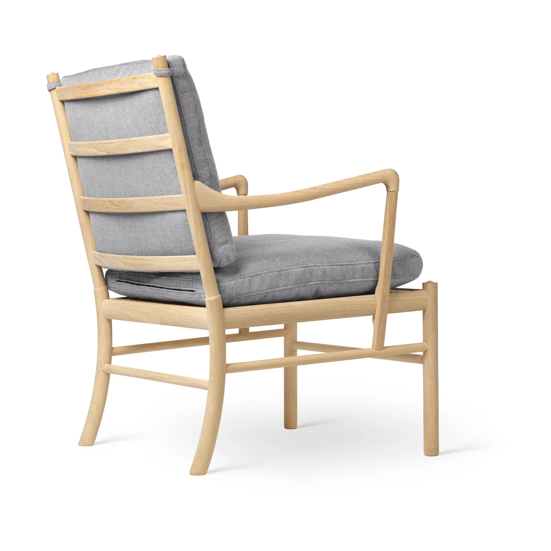OW149 Colonial chair fåtölj, Re-wool 0128-såpad ek Carl Hansen & Søn