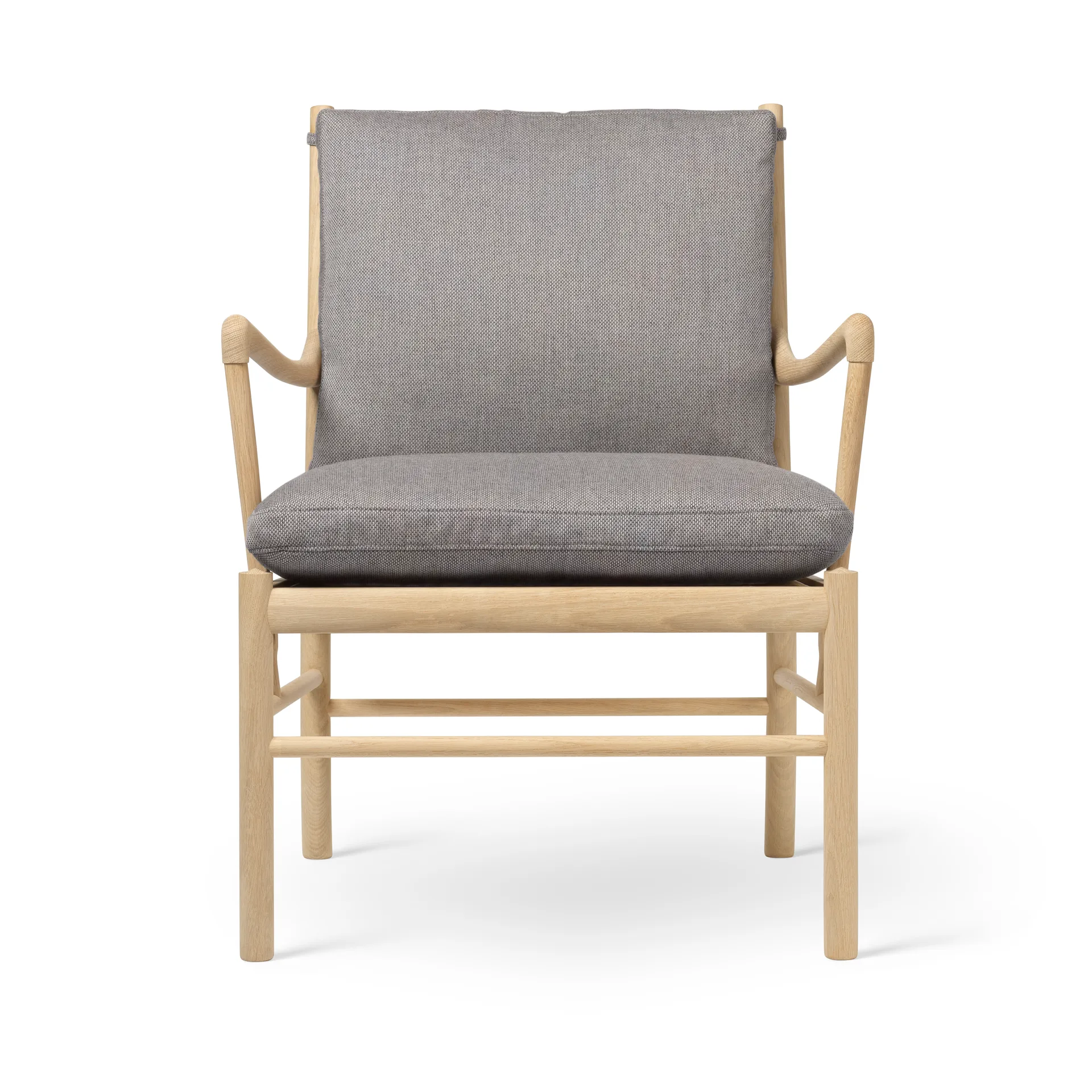 OW149 Colonial chair fåtölj, Re-wool 0158-såpad ek Carl Hansen & Søn