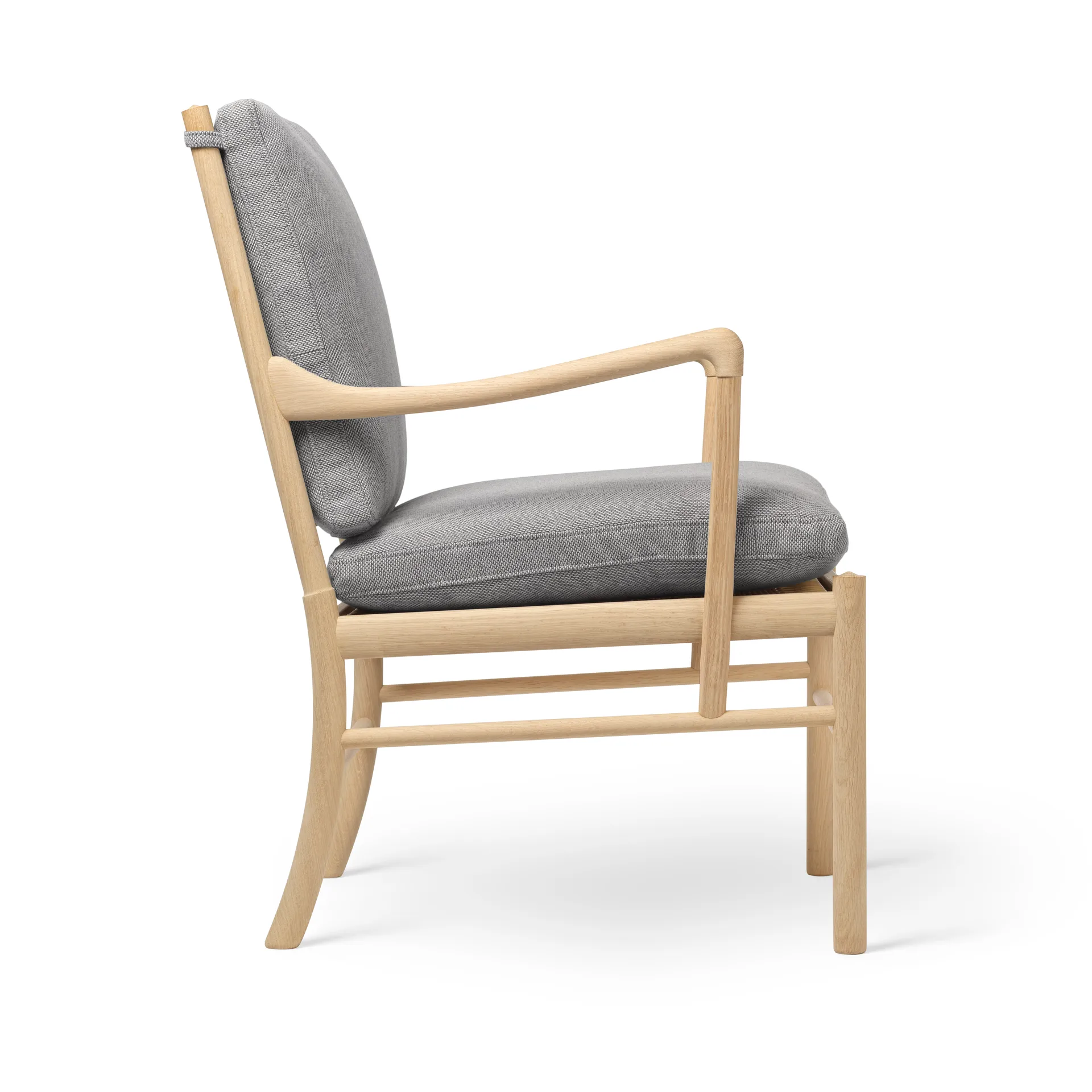 OW149 Colonial chair fåtölj, Re-wool 0158-såpad ek Carl Hansen & Søn