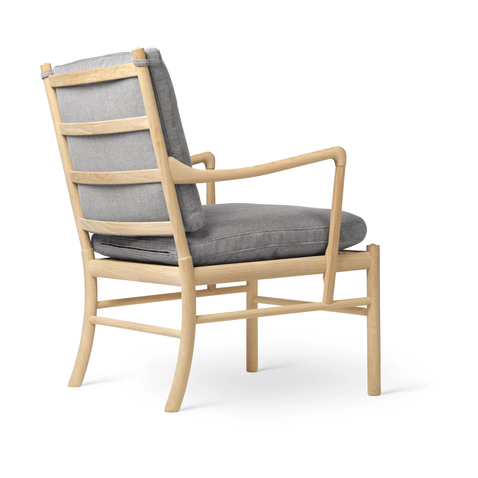 OW149 Colonial chair fåtölj, Re-wool 0158-såpad ek Carl Hansen & Søn