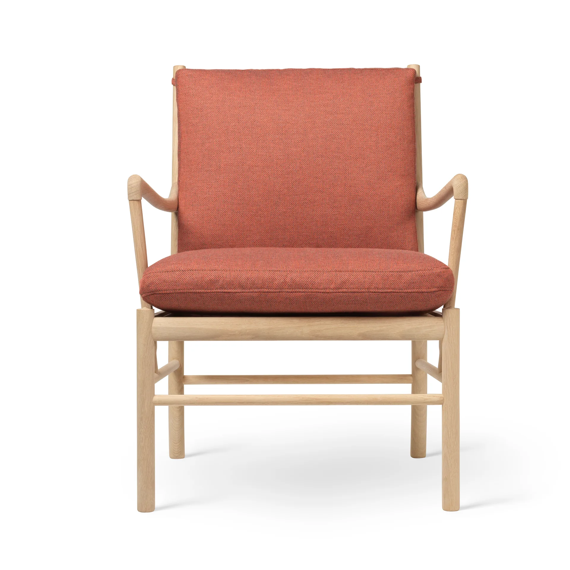 OW149 Colonial chair fåtölj, Re-wool 0558-såpad ek Carl Hansen & Søn