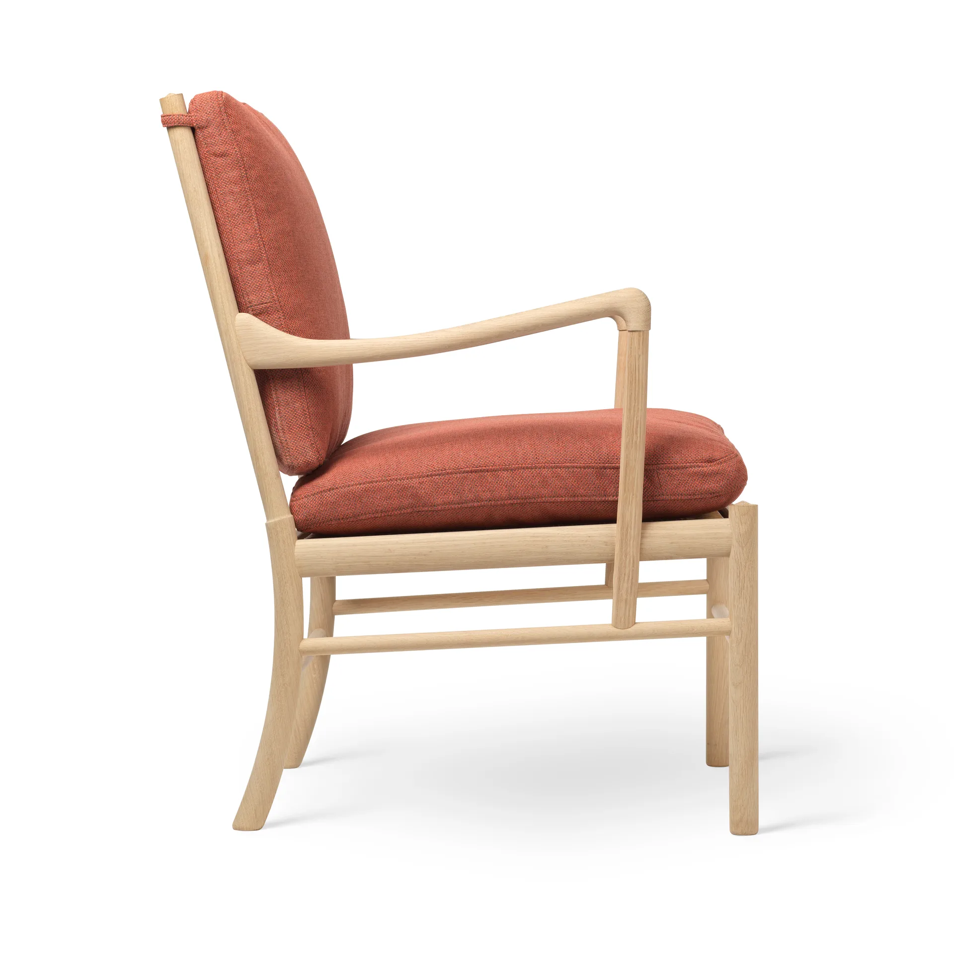 OW149 Colonial chair fåtölj, Re-wool 0558-såpad ek Carl Hansen & Søn