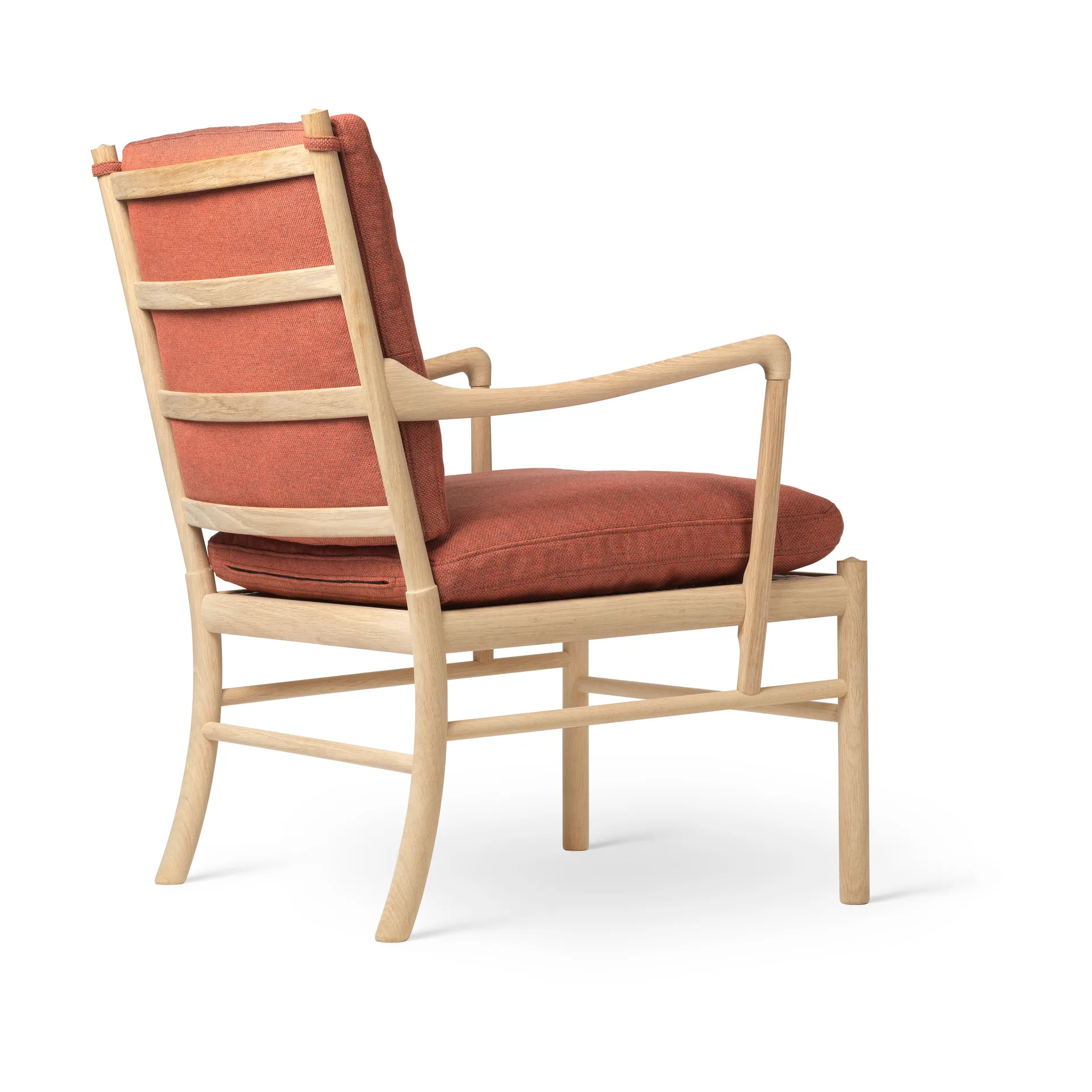 OW149 Colonial chair fåtölj, Re-wool 0558-såpad ek Carl Hansen & Søn