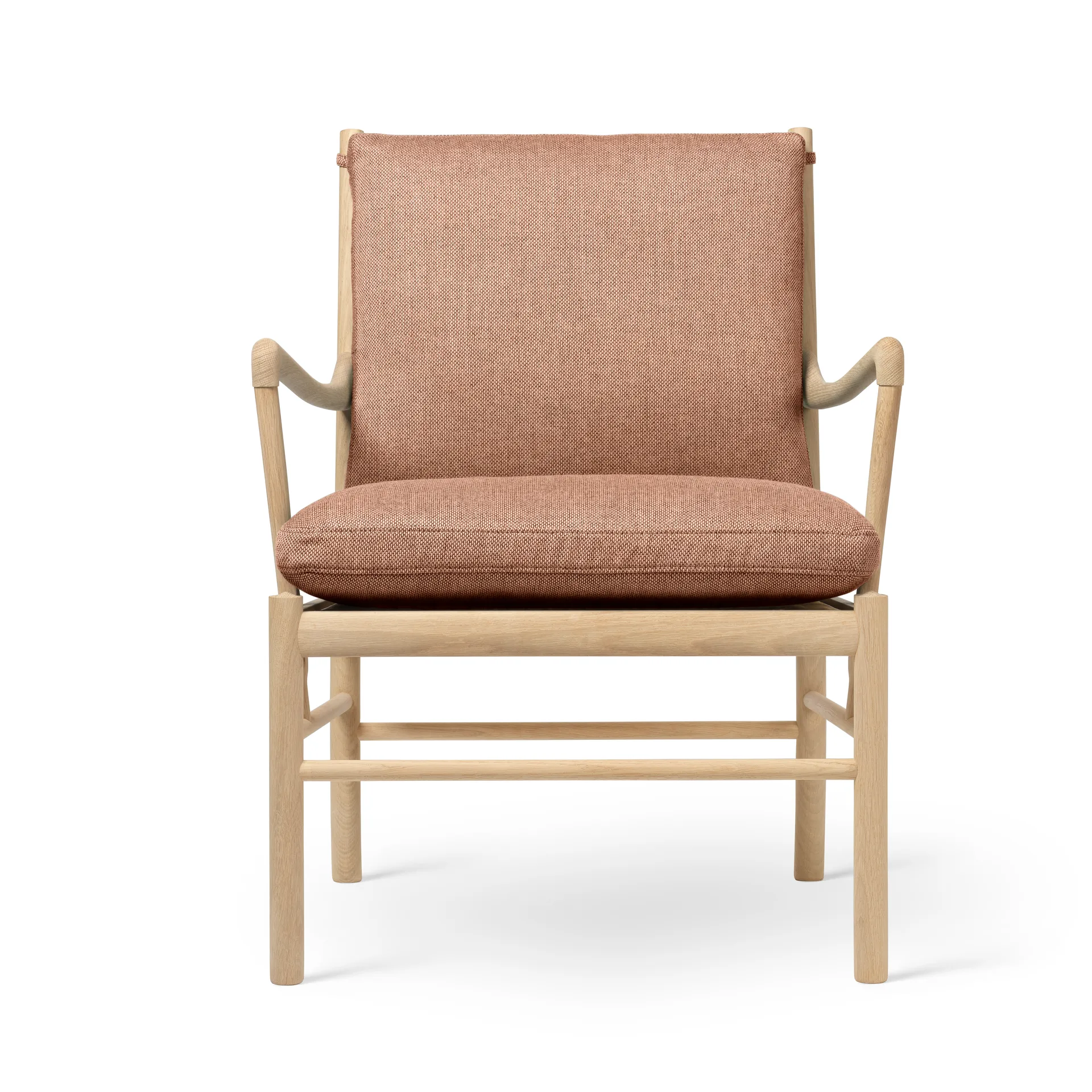 OW149 Colonial chair fåtölj, Re-wool 0568-såpad ek Carl Hansen & Søn
