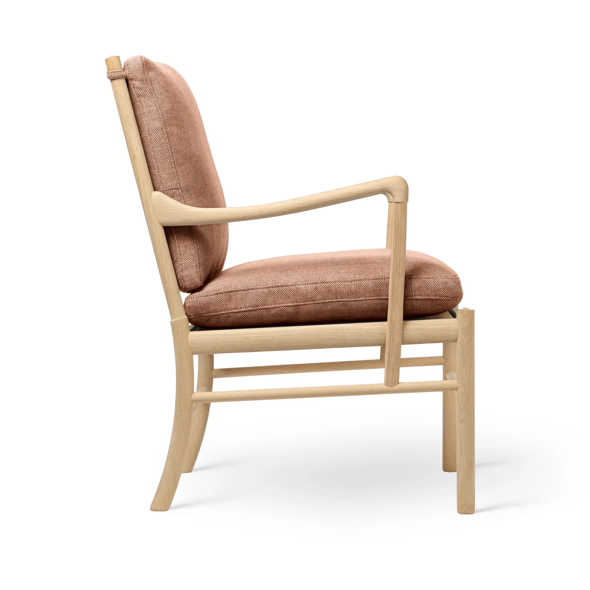 OW149 Colonial chair fåtölj, Re-wool 0568-såpad ek Carl Hansen & Søn