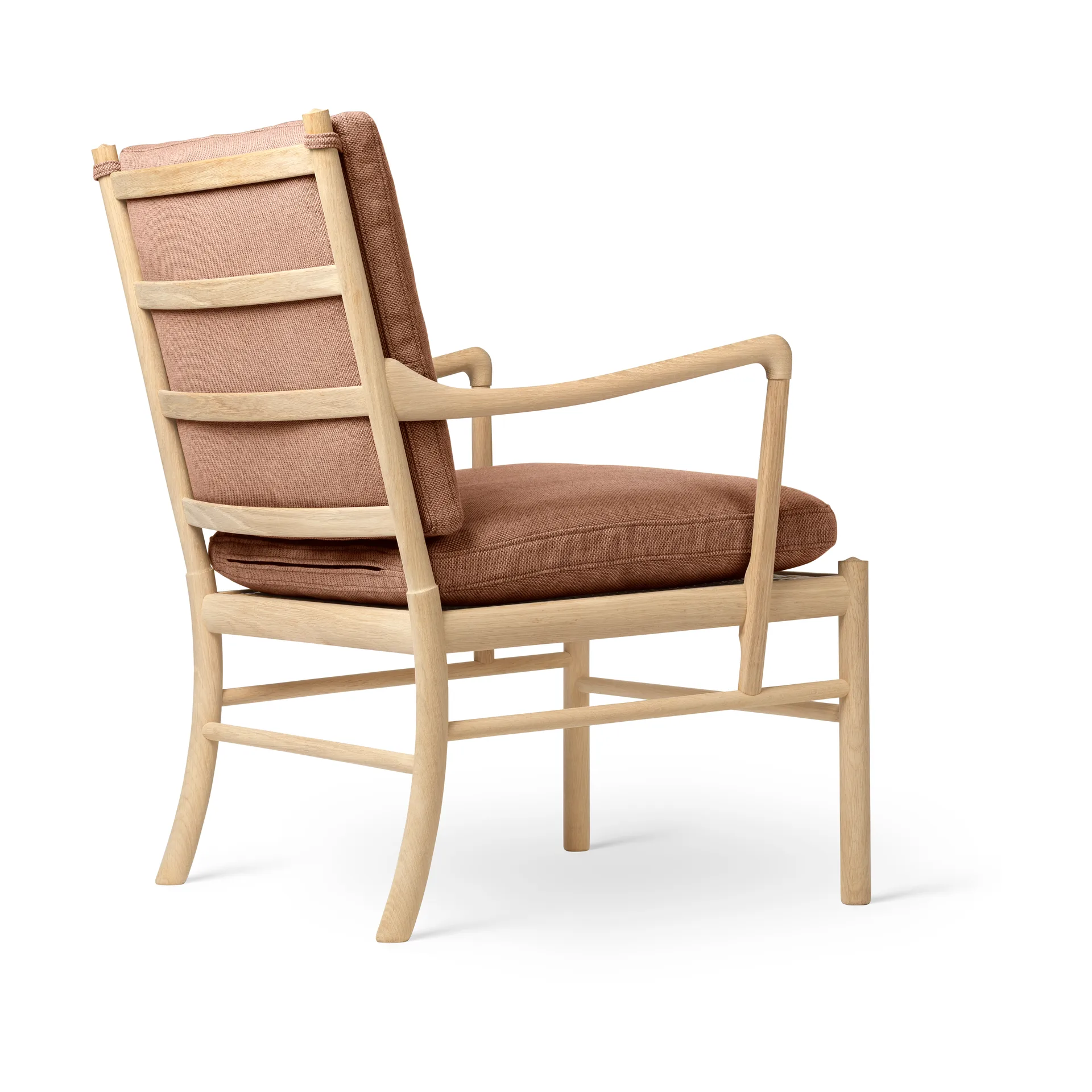 OW149 Colonial chair fåtölj, Re-wool 0568-såpad ek Carl Hansen & Søn