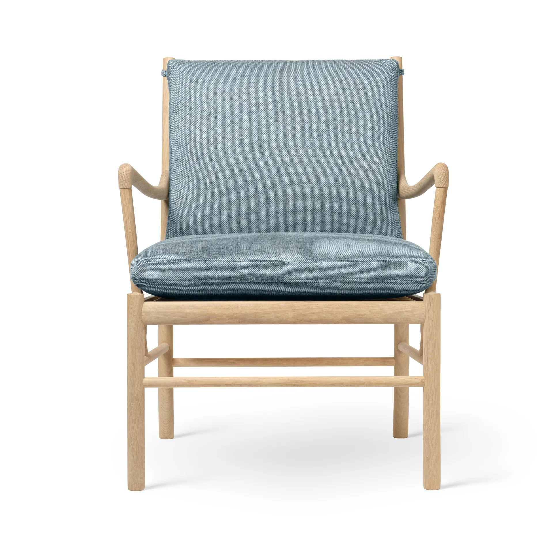 OW149 Colonial chair fåtölj, Re-wool 0718-såpad ek Carl Hansen & Søn