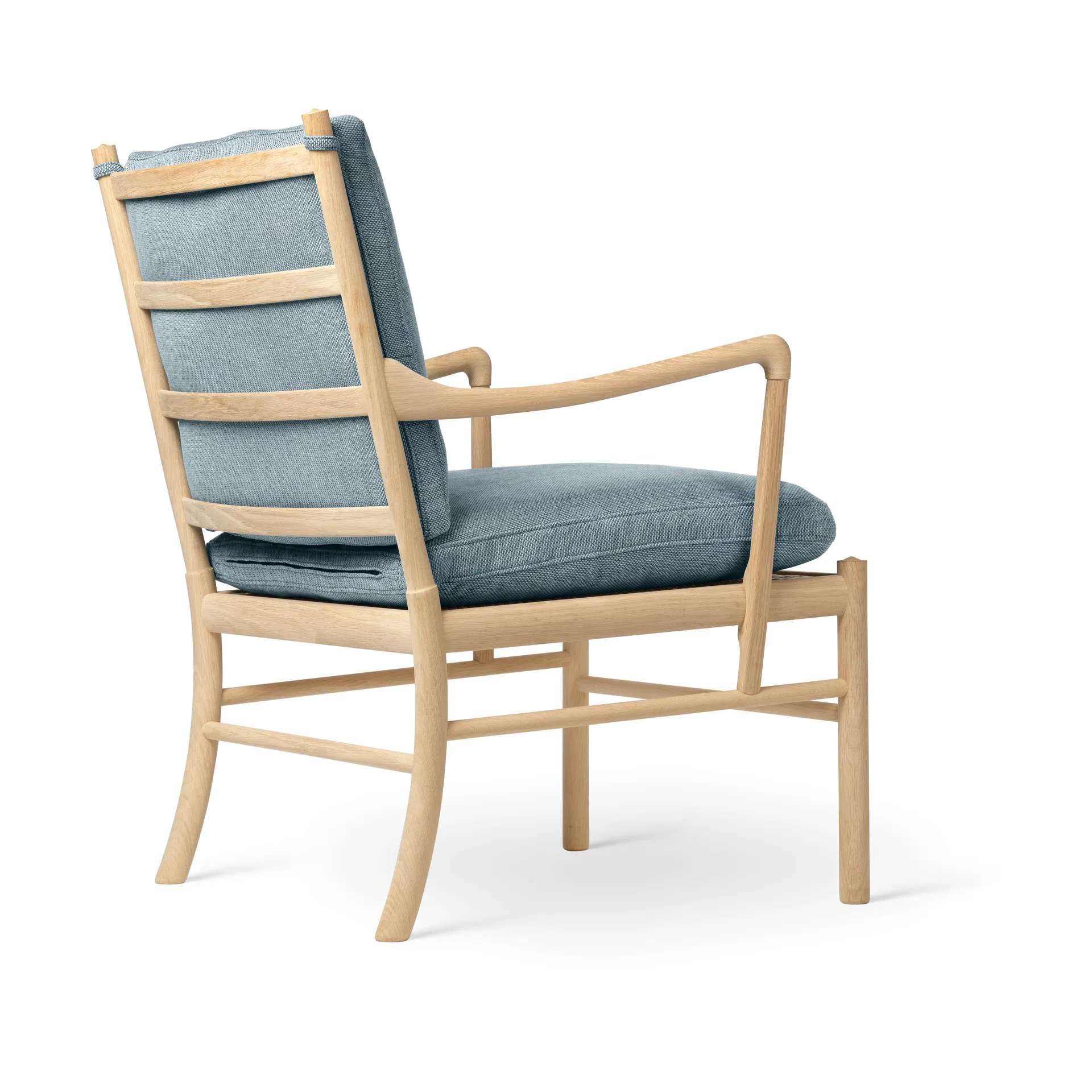 OW149 Colonial chair fåtölj, Re-wool 0718-såpad ek Carl Hansen & Søn