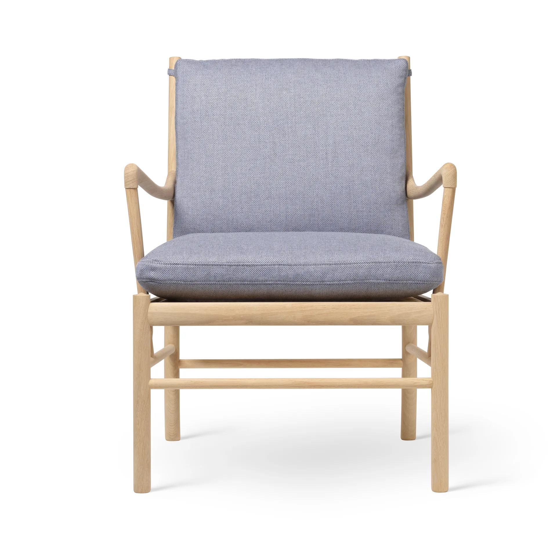 OW149 Colonial chair fåtölj, Re-wool 0868-såpad ek Carl Hansen & Søn
