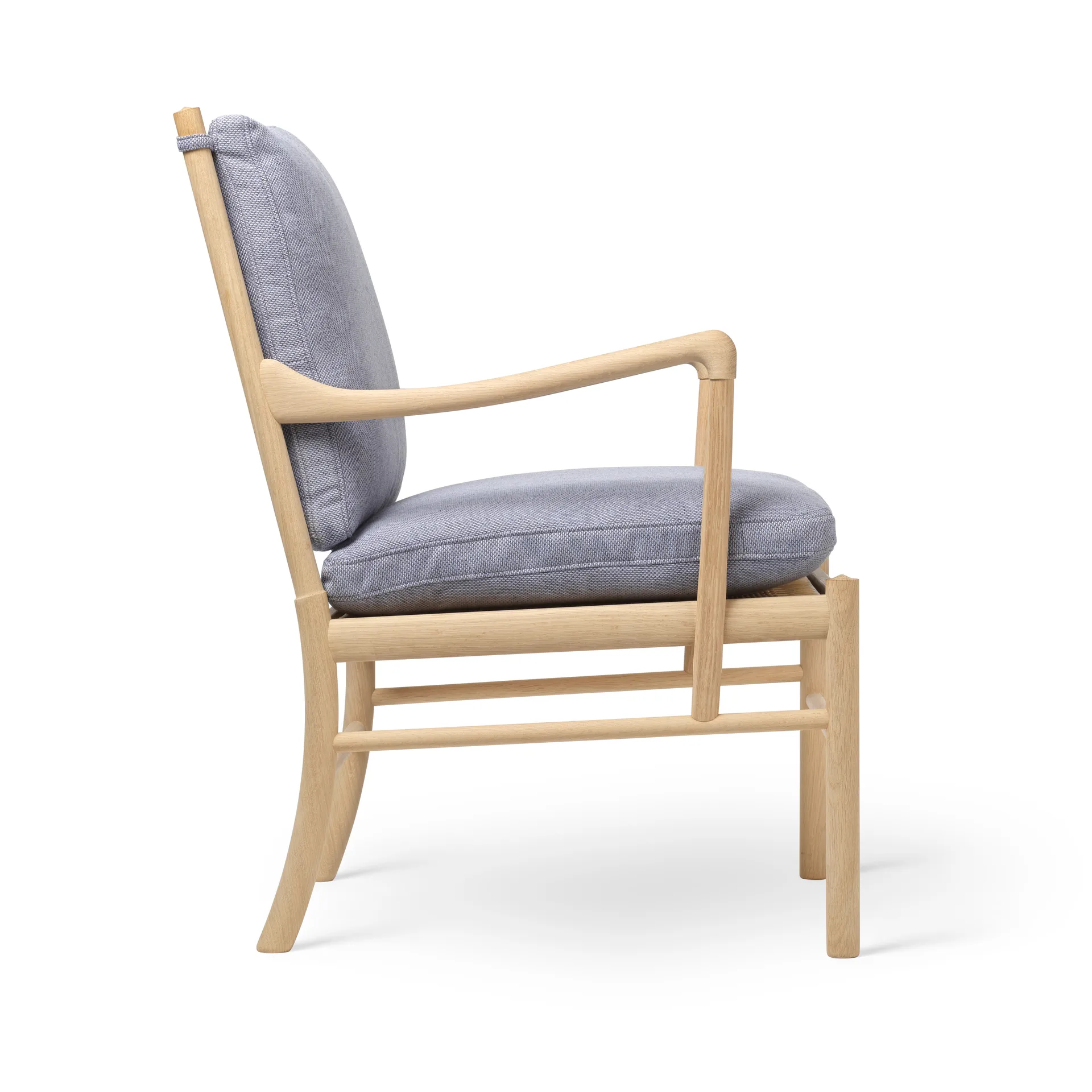 OW149 Colonial chair fåtölj, Re-wool 0868-såpad ek Carl Hansen & Søn