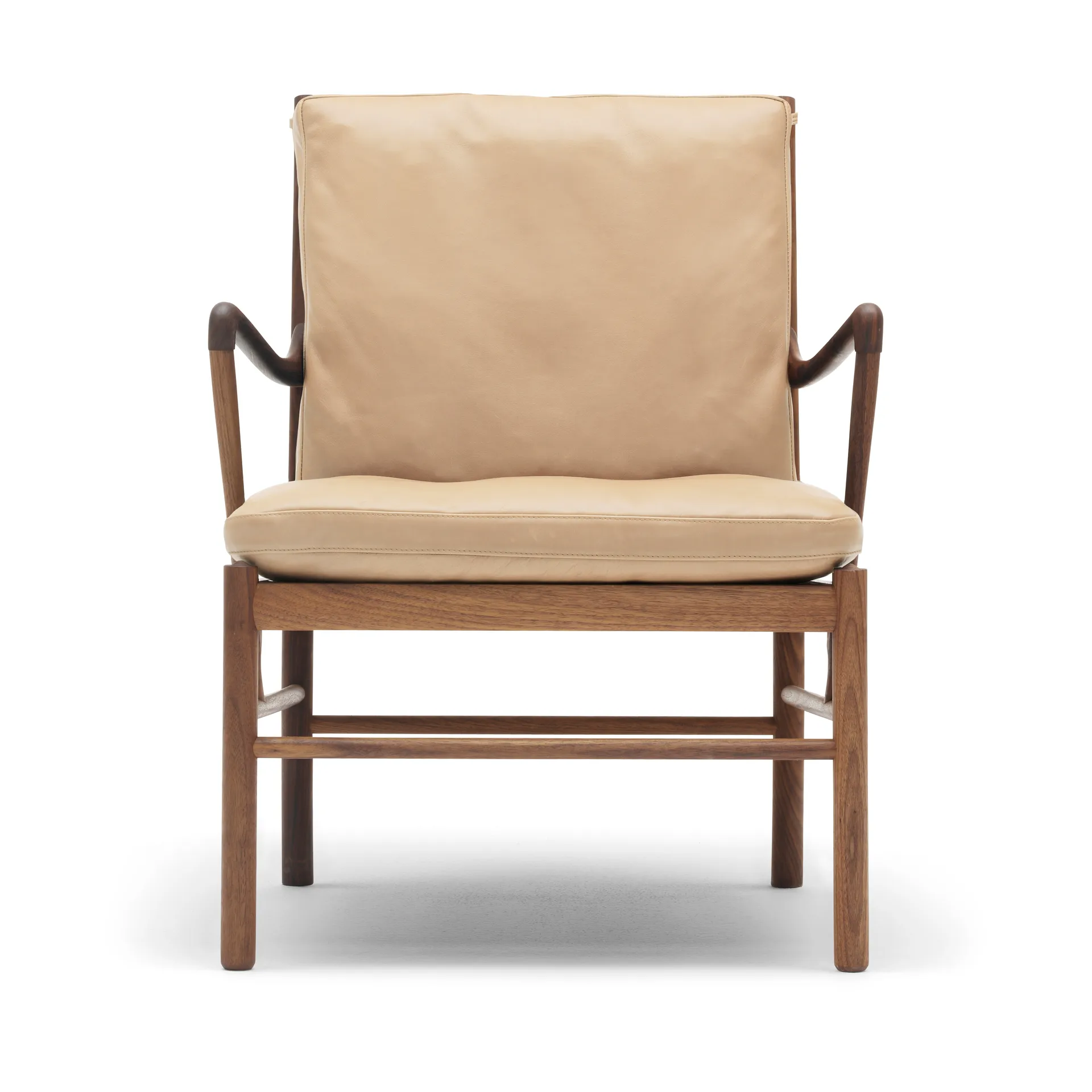 OW149 Colonial chair fåtölj, Sif 90 läder-oljad valnöt Carl Hansen & Søn