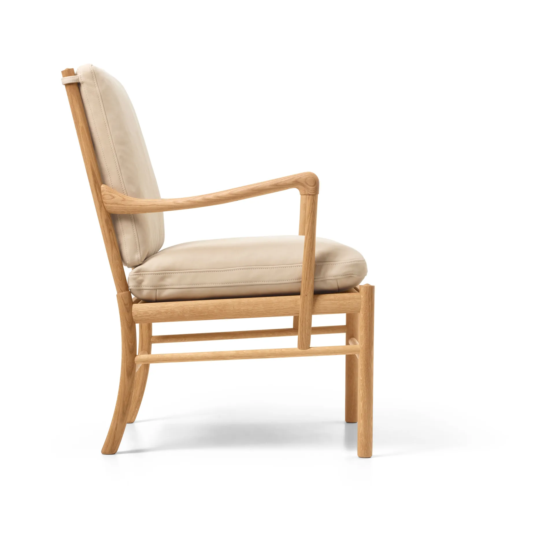 OW149 Colonial chair fåtölj, Terra 20365-oljad ek Carl Hansen & Søn