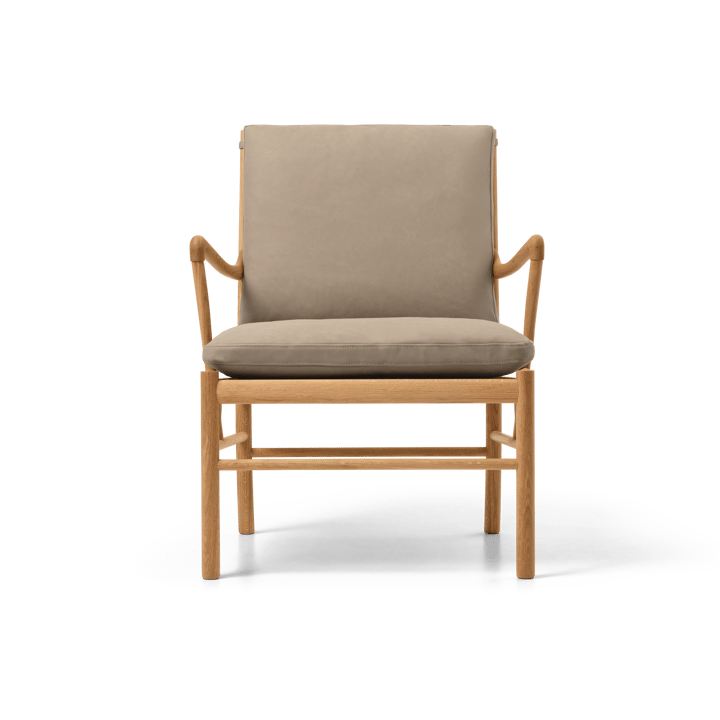OW149 Colonial chair fåtölj - Terra 20366 läder-oljad ek - Carl Hansen & Søn
