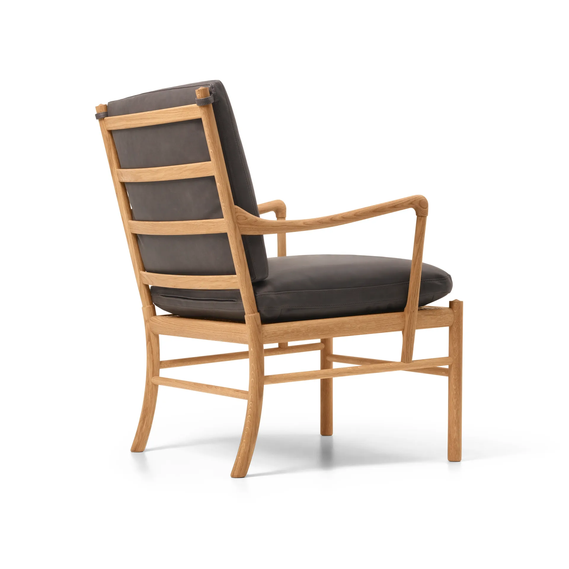 OW149 Colonial chair fåtölj, Terra 20367 läder-oljad ek Carl Hansen & Søn