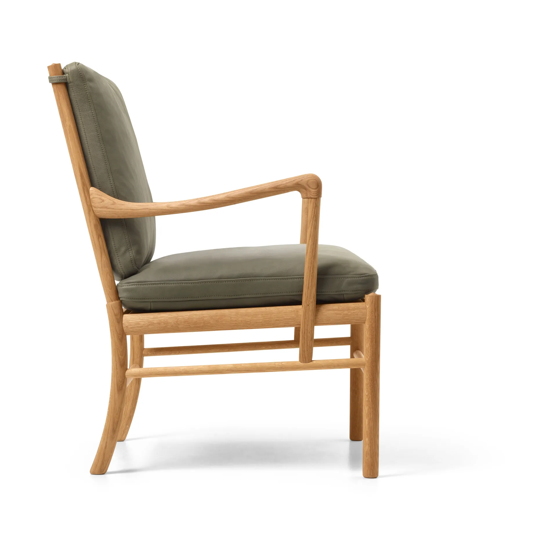 OW149 Colonial chair fåtölj, Terra 20368-oljad ek Carl Hansen & Søn