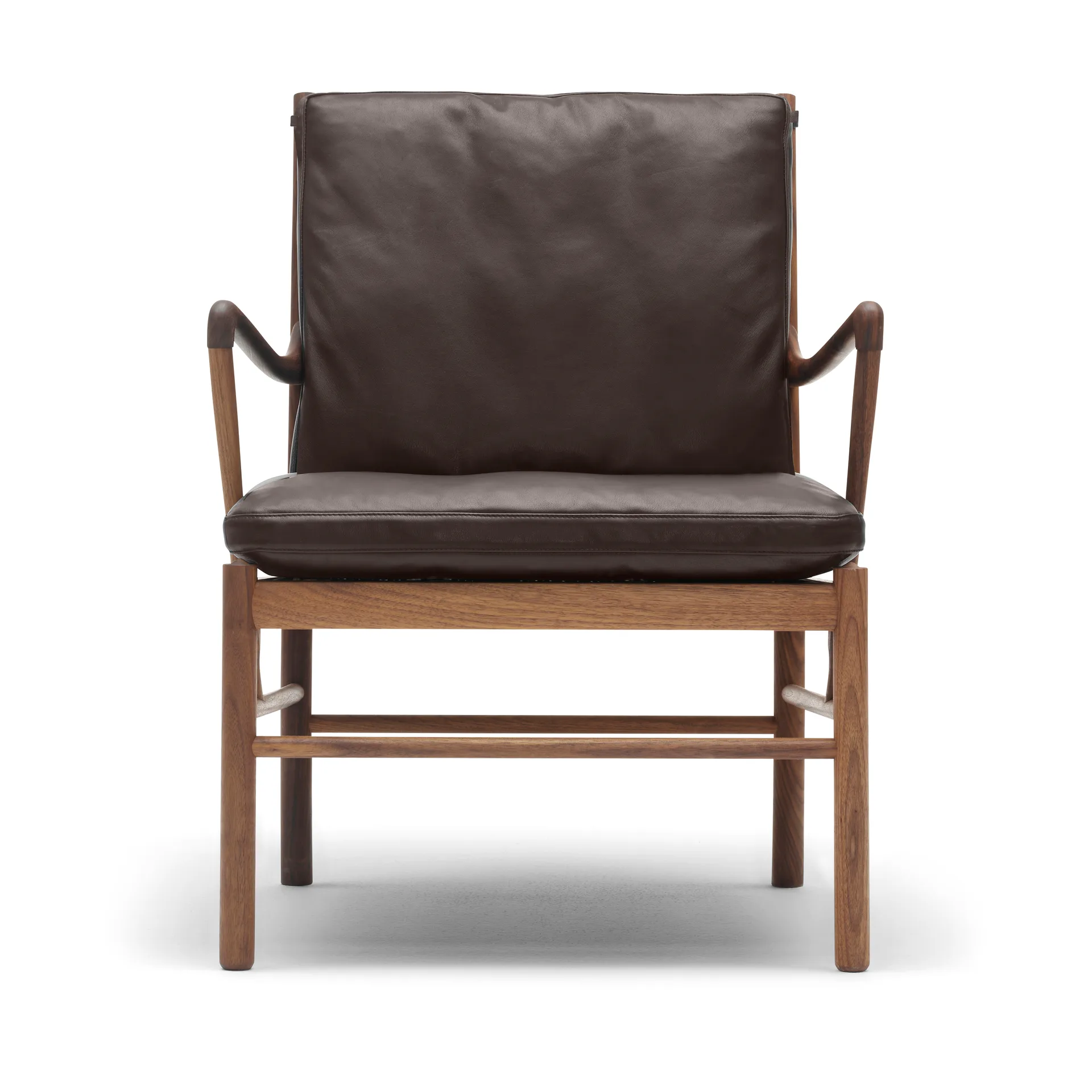 OW149 Colonial chair fåtölj, Thor 301 läder-oljad valnöt Carl Hansen & Søn