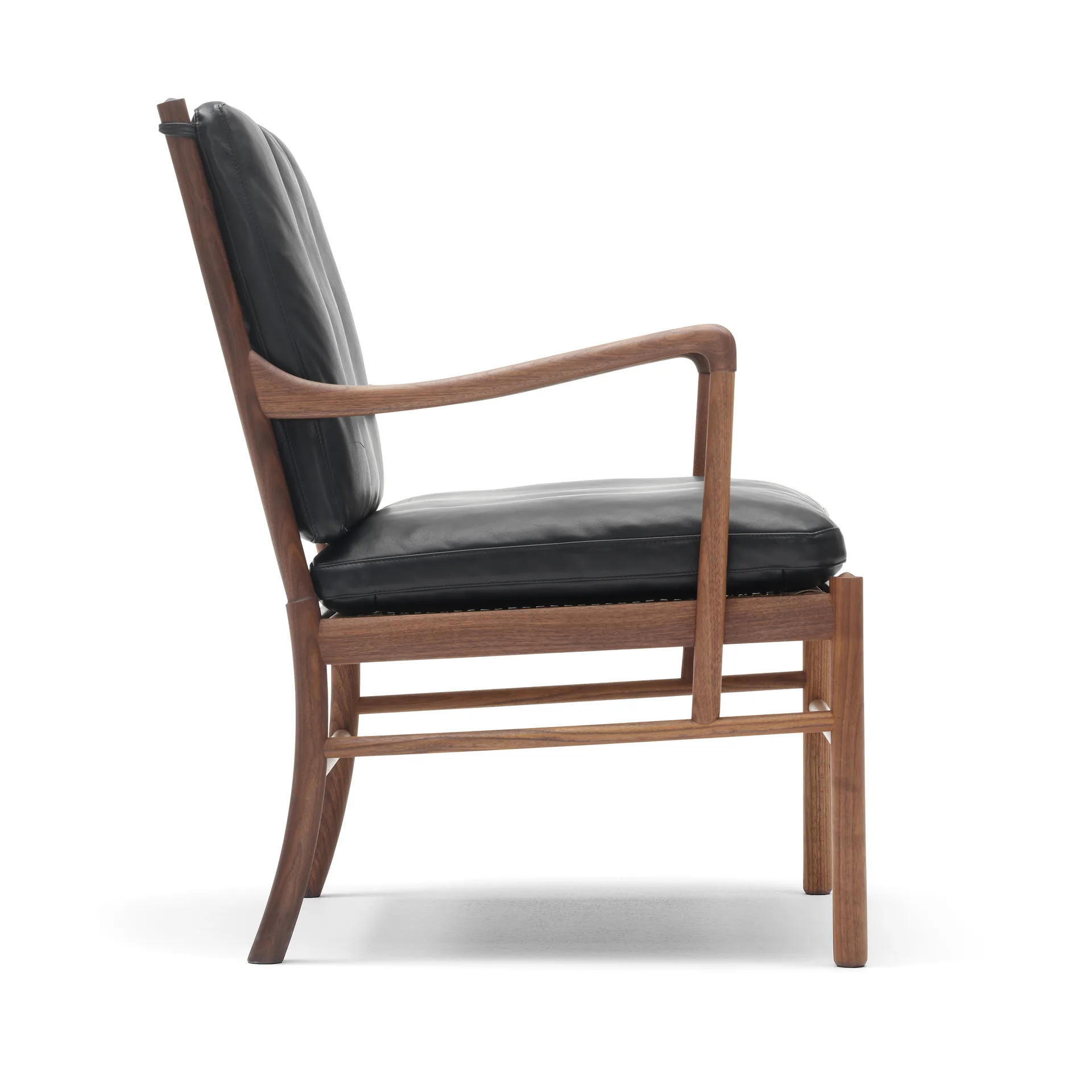 OW149 Colonial chair fåtölj, Thor 301 läder-oljad valnöt Carl Hansen & Søn