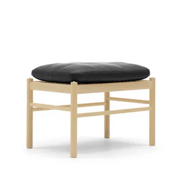 OW149F Colonial fotpall - Thor 301 läder-vitoljad ek - Carl Hansen & Søn