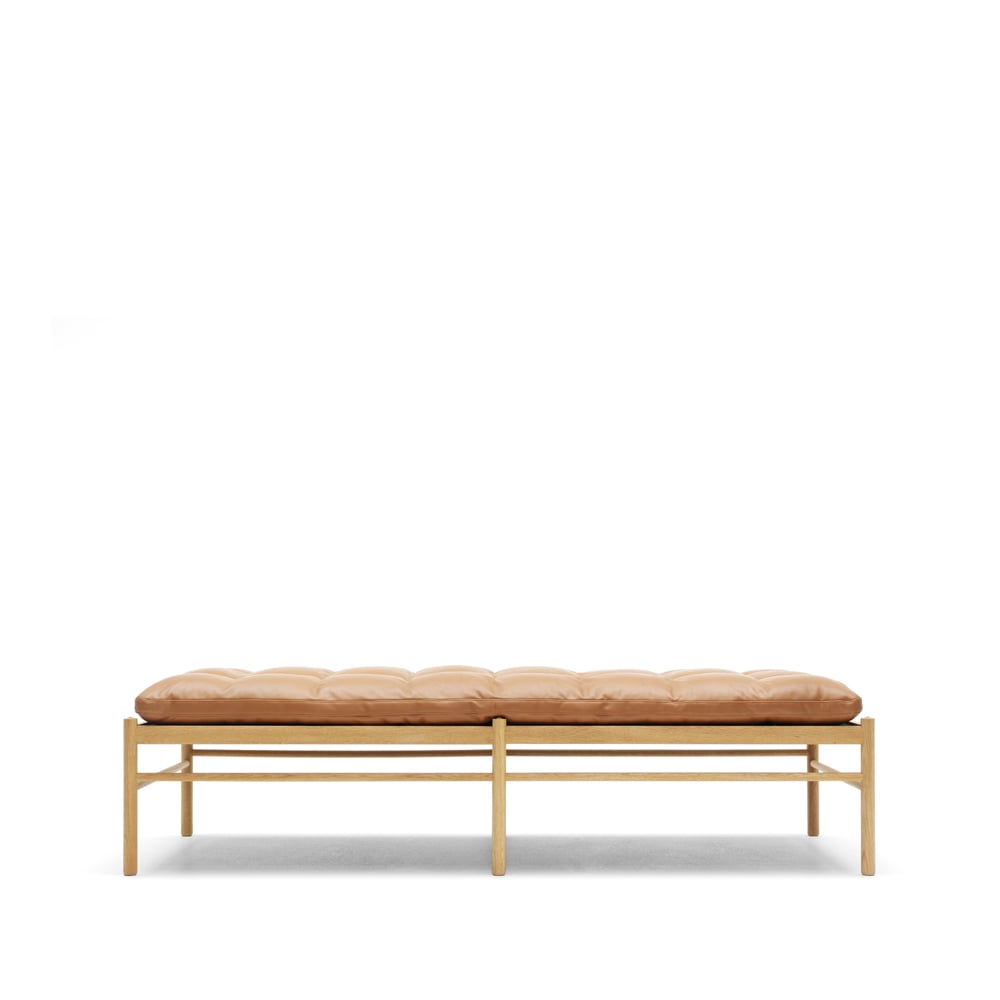 Carl Hansen & Son OW150 dagbädd Läder loke 7050 brun-Oljad ek