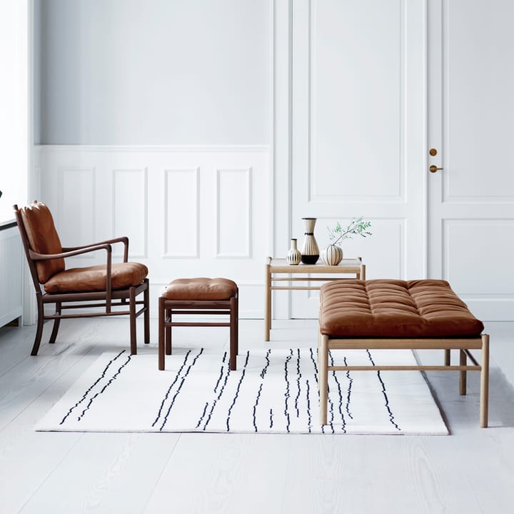 OW150 dagbädd, Läder loke 7050 brun-Oljad ek Carl Hansen & Søn