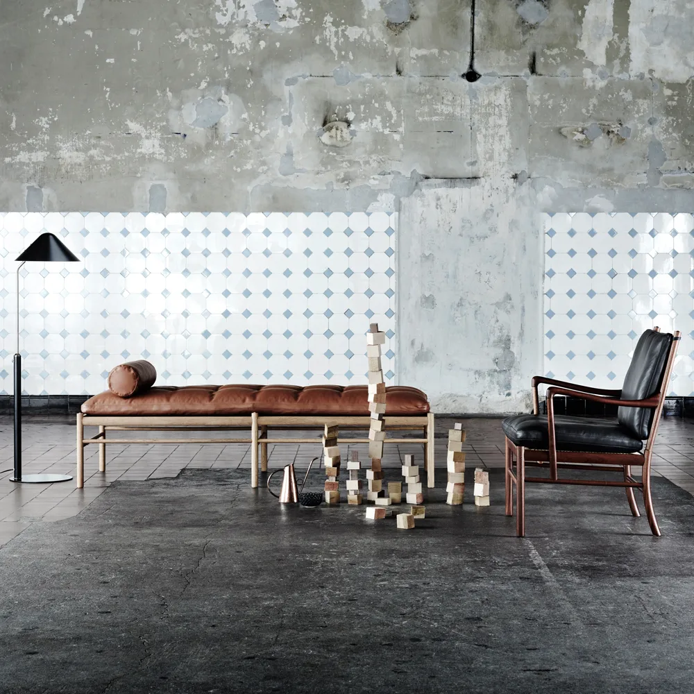 OW150 nackkudde, Loke 7050 läder brunt Carl Hansen & Søn