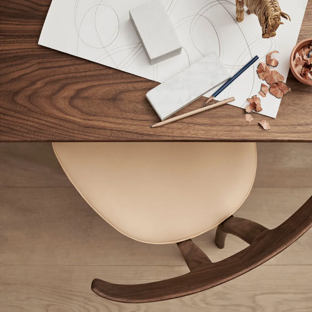 OW58 T-stol, Rewool 358 tyg-Såpad ek Carl Hansen & Søn