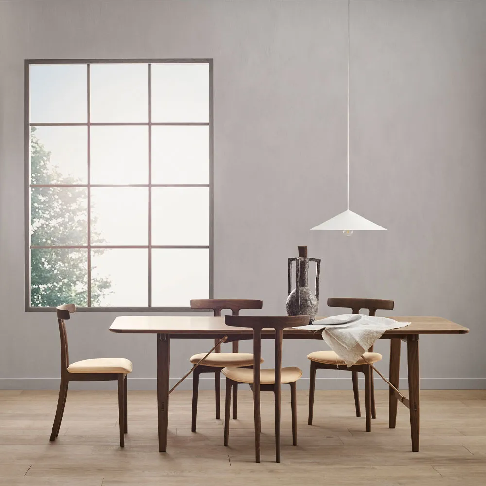 OW58 T-stol, Rewool 358 tyg-Såpad ek Carl Hansen & Søn