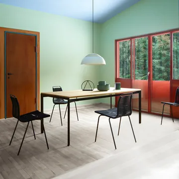 PK1 stol - flagglina natur, rostfritt stål - Carl Hansen & Søn
