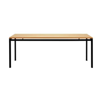 PK52 Professorbordet matbord svartlackat stål - Klarlackad ek - Carl Hansen & Søn