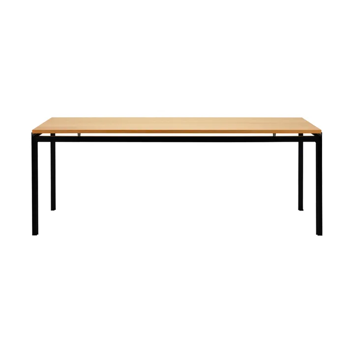 PK52 Professorbordet matbord svartlackat stål - Klarlackad ek - Carl Hansen & Søn