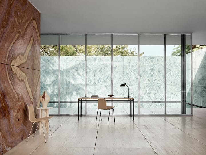 PK52 Professorbordet matbord svartlackat stål, Oljad ek Carl Hansen & Søn