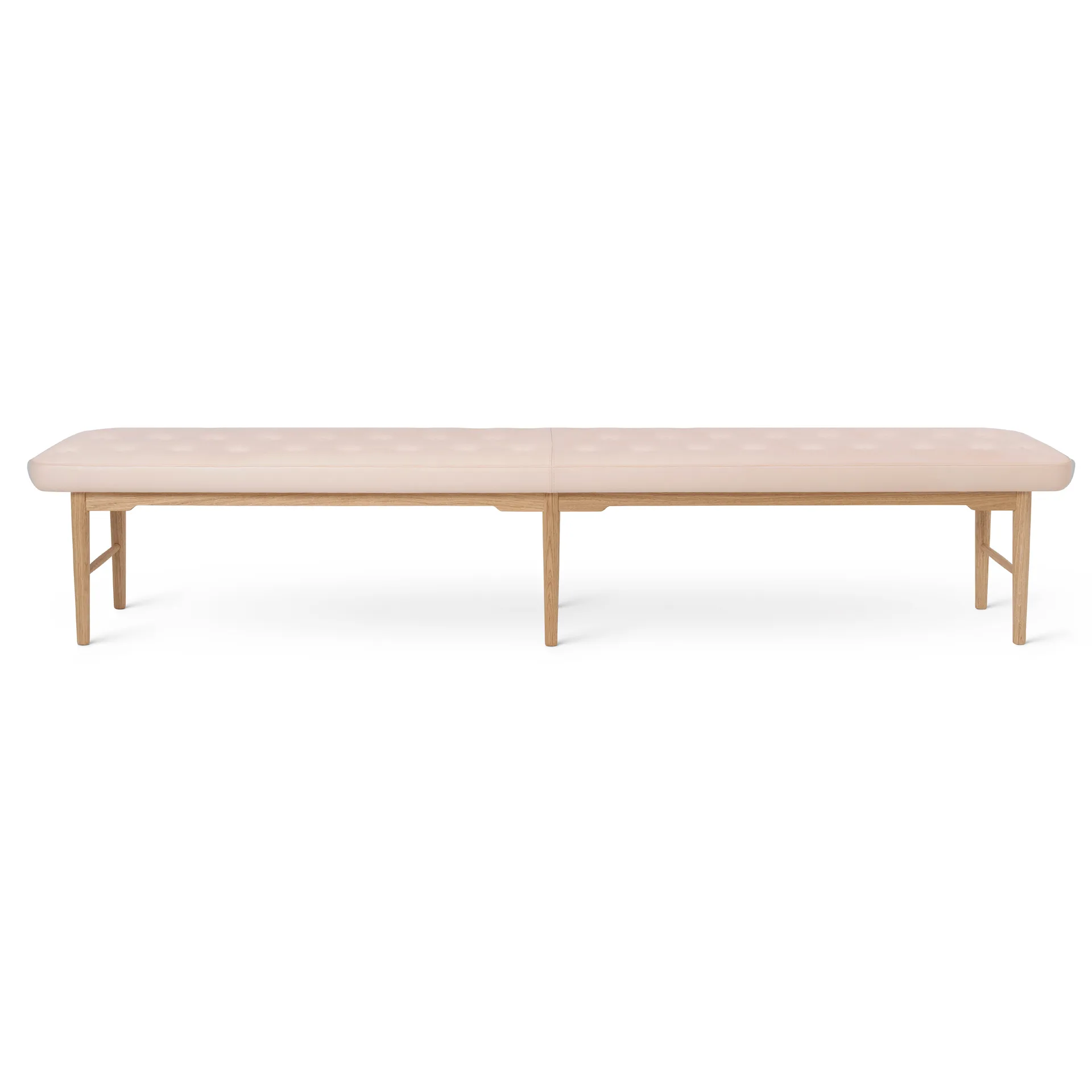 VLA75L Foyer bänk, Oljad ek-sif 90 läder, 250 cm Carl Hansen & Søn