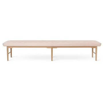 VLA75L Foyer bänk - Oljad ek-sif 90 läder, 250 cm - Carl Hansen & Søn