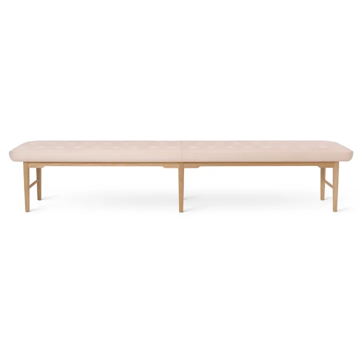 VLA75L Foyer bänk - Oljad ek-sif 90 läder, 250 cm - Carl Hansen & Søn