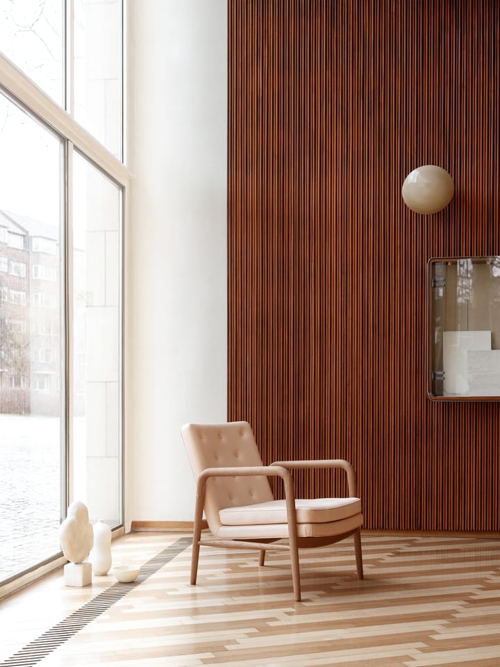 VLA76 Foyer lounge chair, Oljad ek-sif 90 läder Carl Hansen & Søn