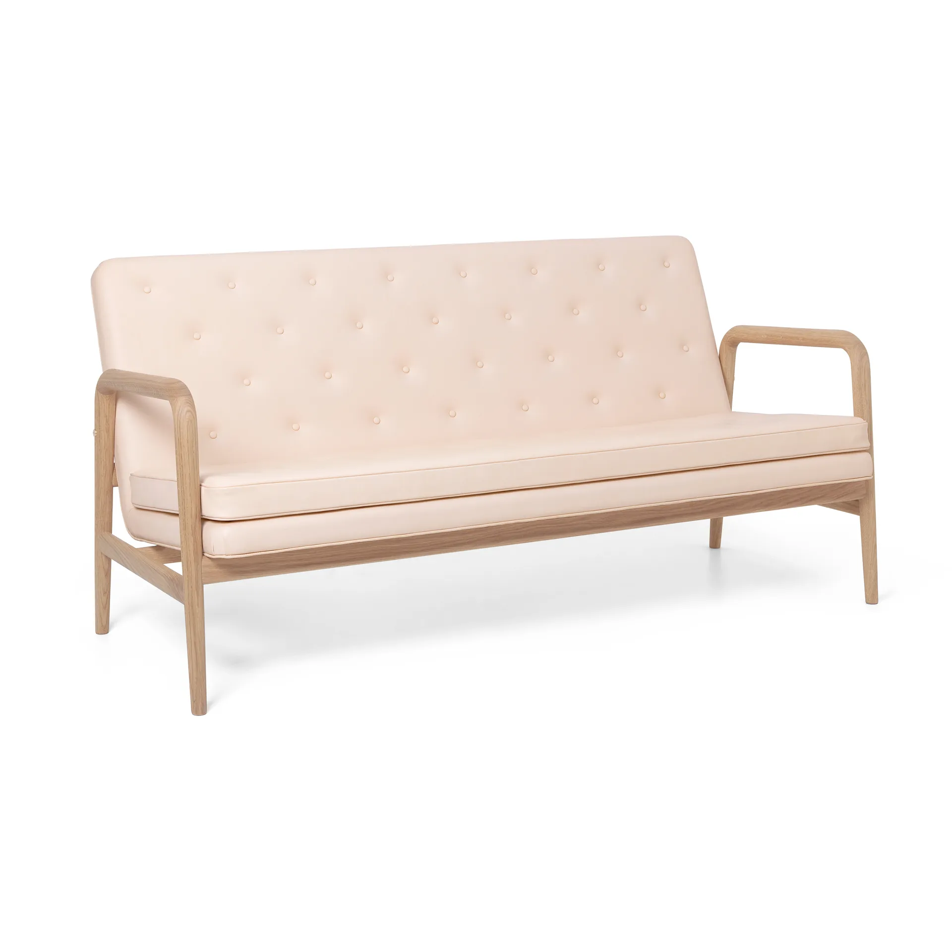 VLA77 Foyer soffa, Oljad ek-sif 90 läder Carl Hansen & Søn