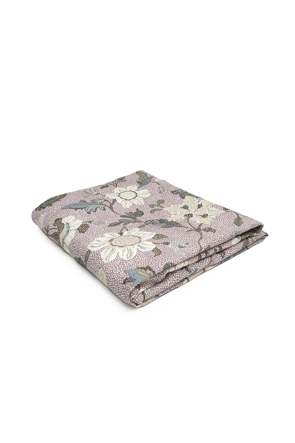 Duk 145x250 cm linne, Blommig rosa Ceannis