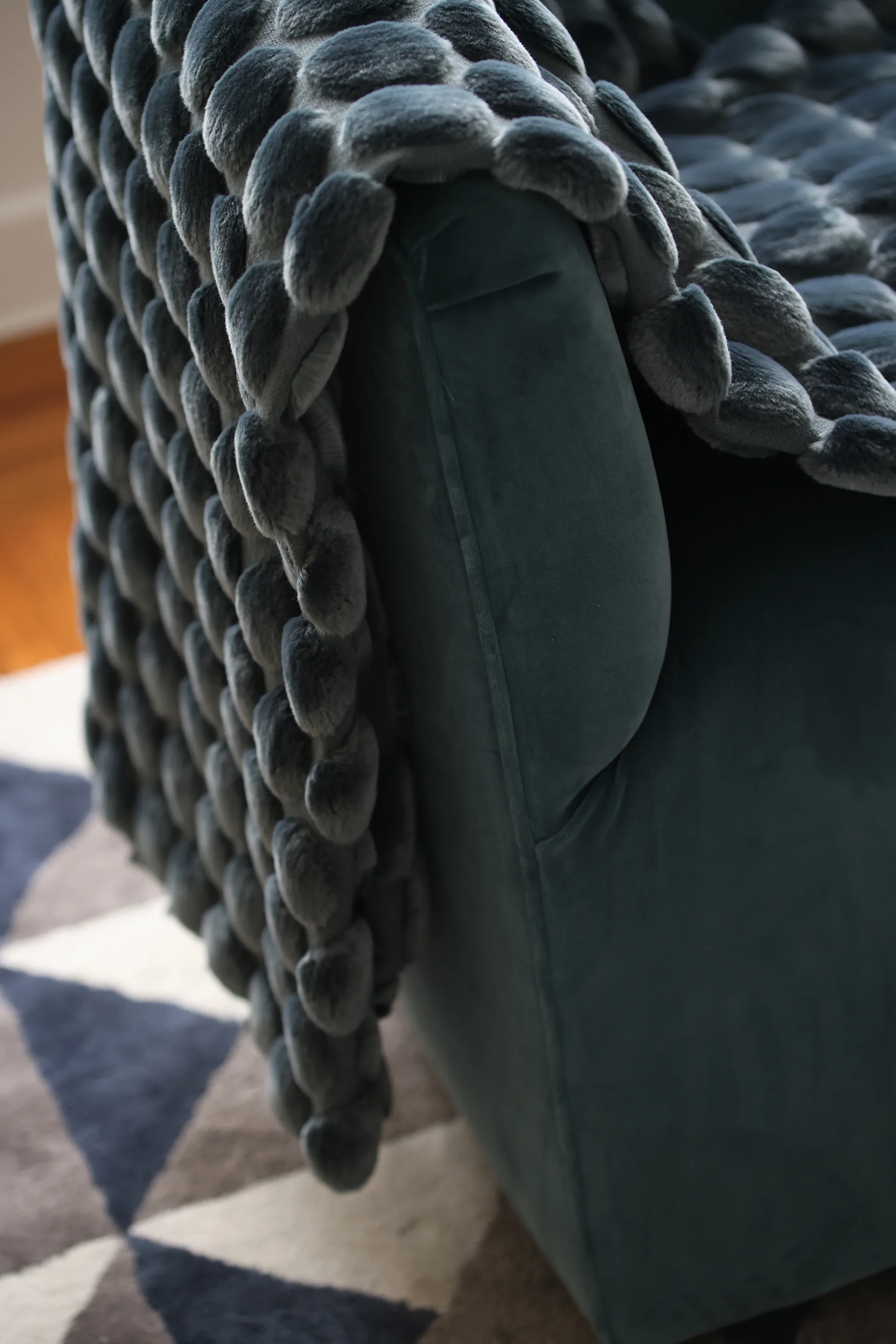 Egg Collection pläd 170x130 cm, Petrol Ceannis