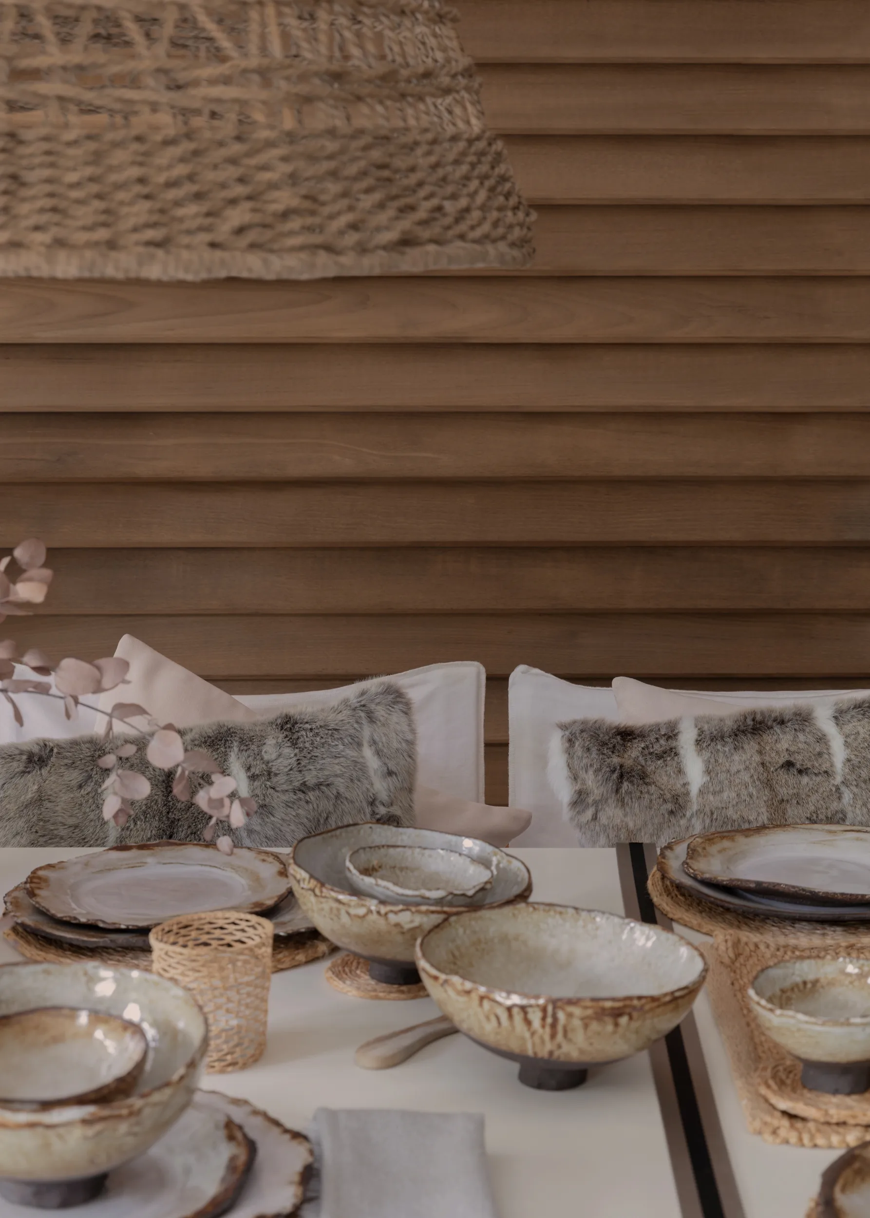 Spring Deer kuddfodral 50x50 cm, Natural Ceannis