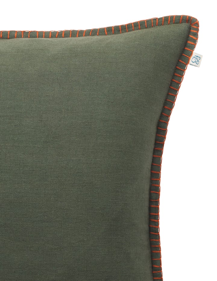 Arun kuddfodral 50x50 cm, Forest green-terracotta Chhatwal & Jonsson