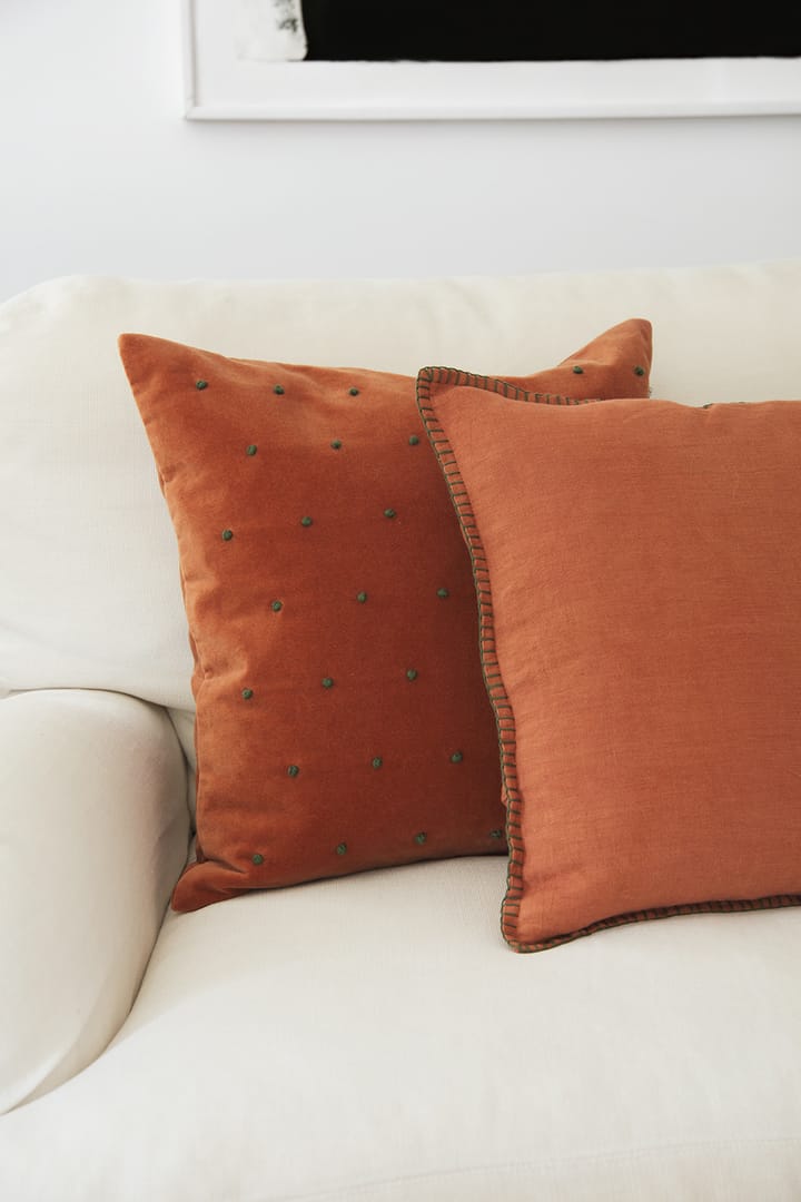 Arun kuddfodral 50x50 cm, Terracotta-forest green Chhatwal & Jonsson