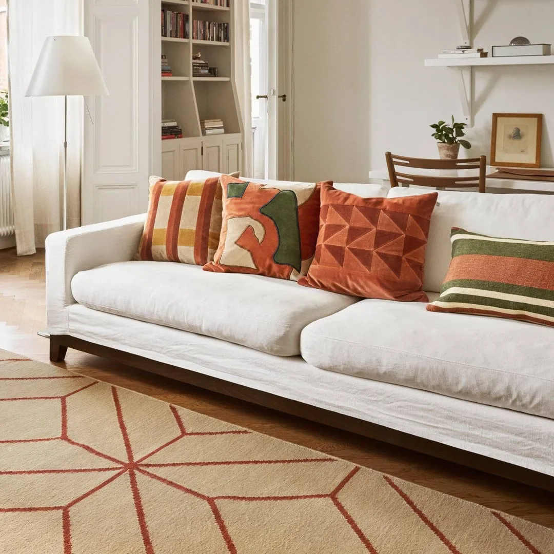Ayur matta, Beige-Rust, 270x180 cm Chhatwal & Jonsson
