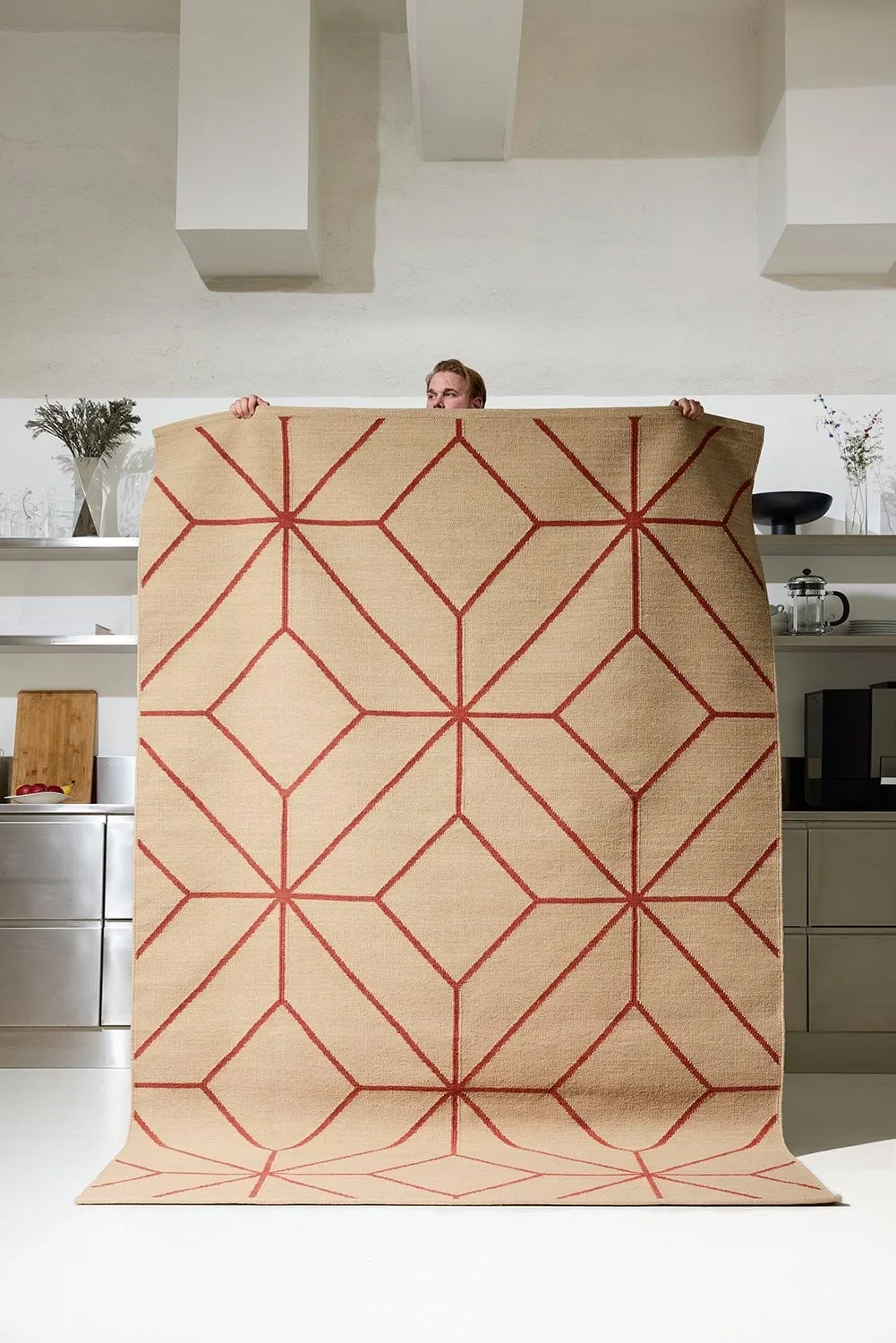 Ayur matta, Beige-Rust, 320x230 cm Chhatwal & Jonsson