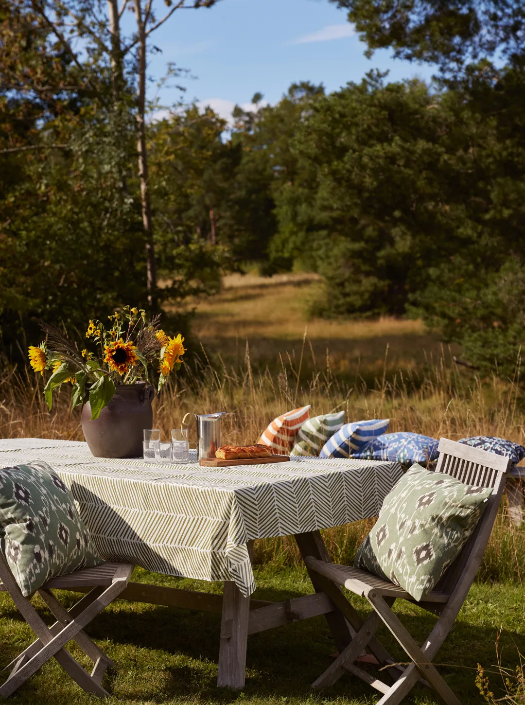 Block Stripe utomhuskudde 40x60 cm, Apricot orange-off white Chhatwal & Jonsson