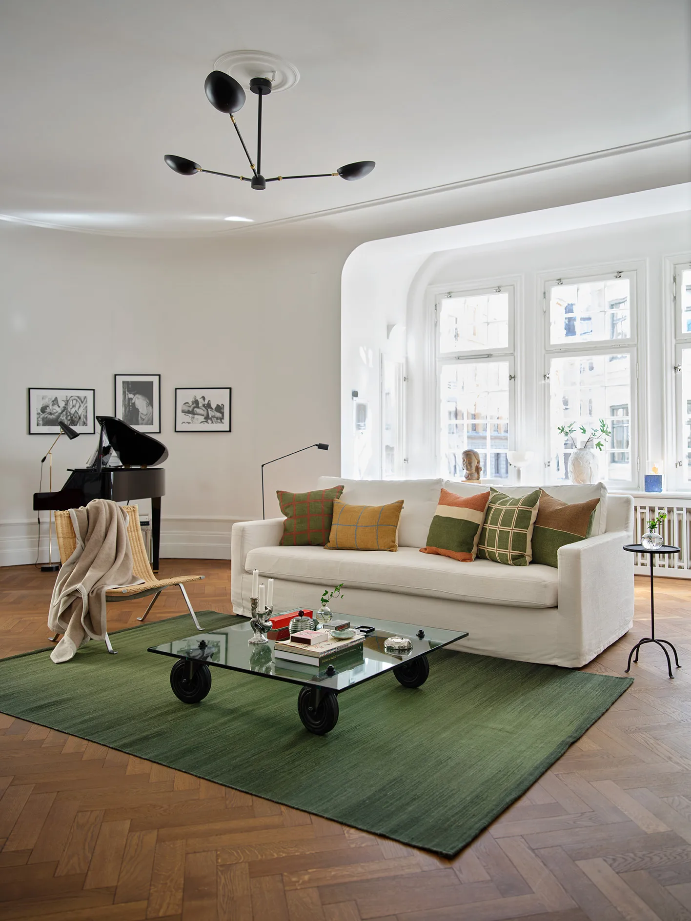 Chakra kuddfodral 40x60 cm, Khaki-heaven blue Chhatwal & Jonsson