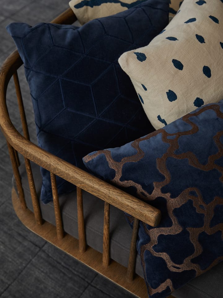 Chand kuddfodral 40x60 cm, Sea blue-cognac Chhatwal & Jonsson