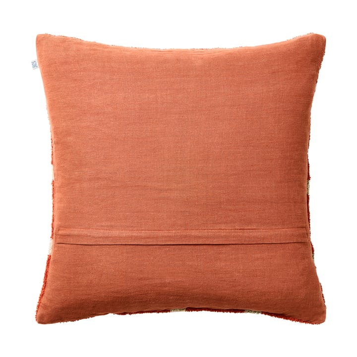 Check kuddfodral 50x50 cm, Apricot orange-aqua Chhatwal & Jonsson