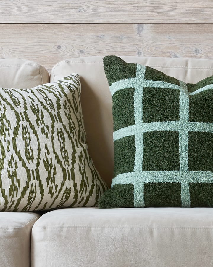 Check kuddfodral 50x50 cm, Cactus green-aqua Chhatwal & Jonsson