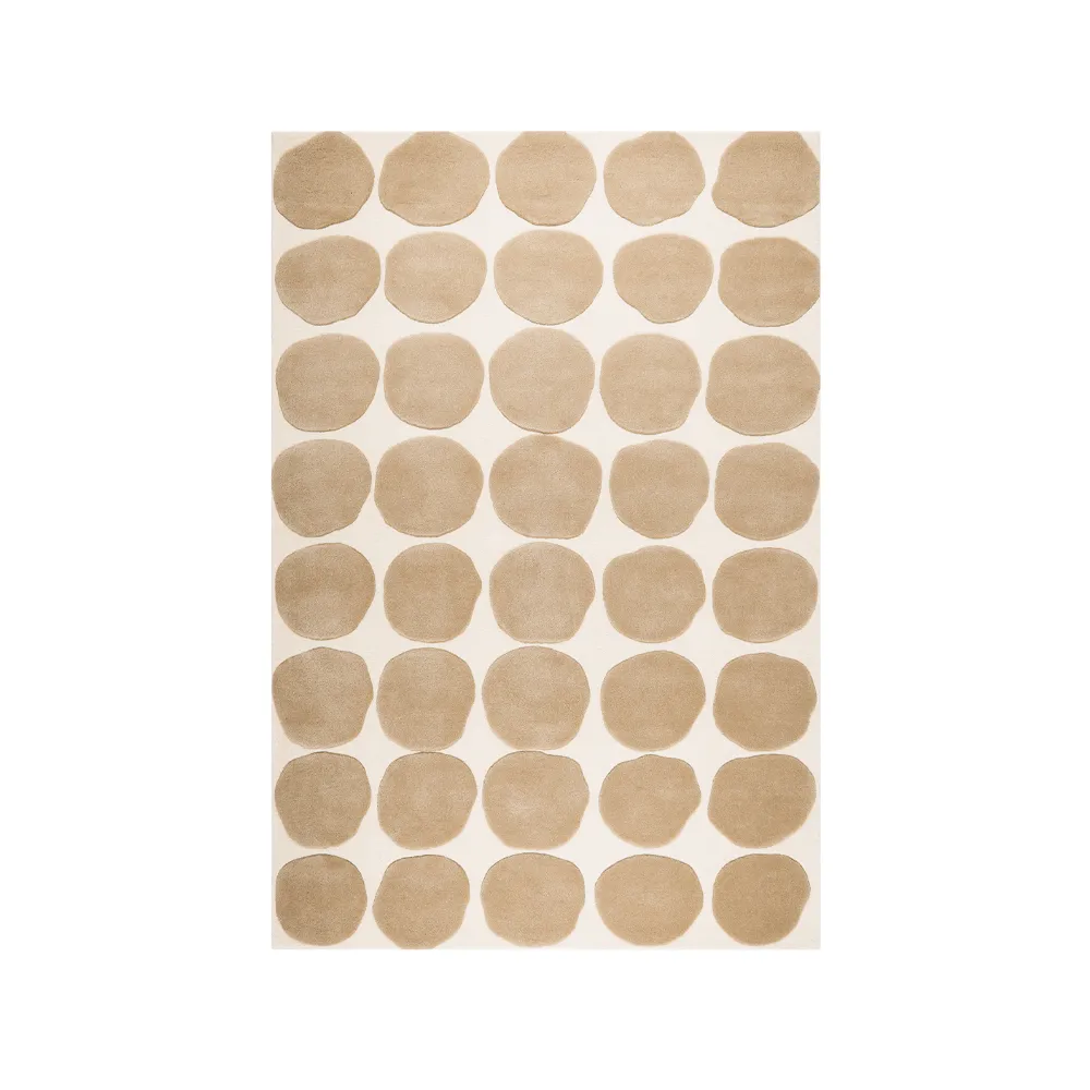 Dots matta, light khaki/light beige, 230x320 cm Chhatwal & Jonsson